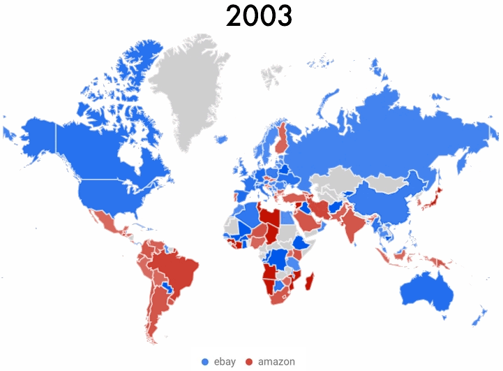 亞馬遜全球市場(chǎng)占有率或?qū)⑷娉鰁Bay