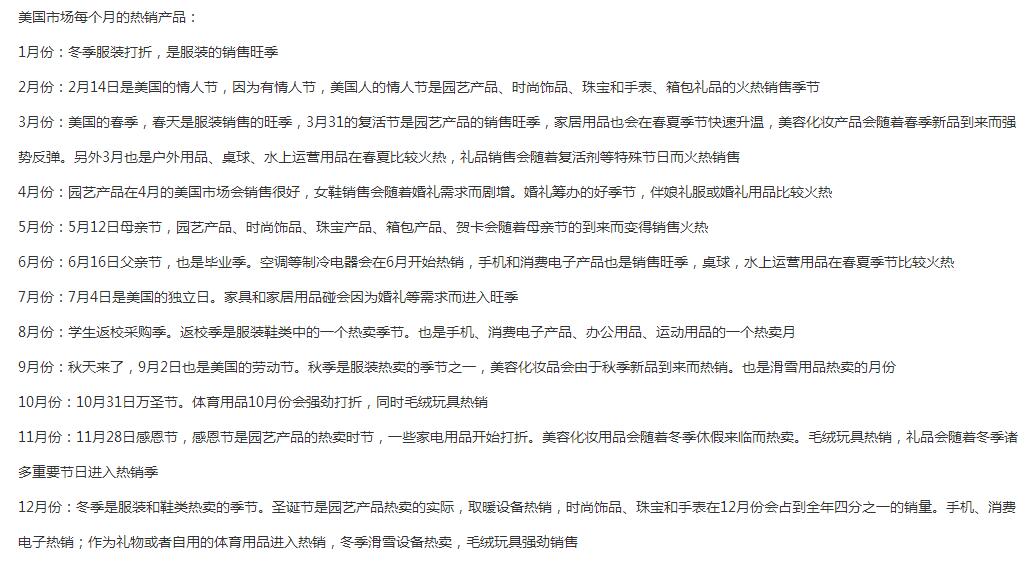 美國亞馬遜熱賣產(chǎn)品